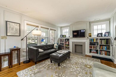 Fireplace and Built-In Bookshelves