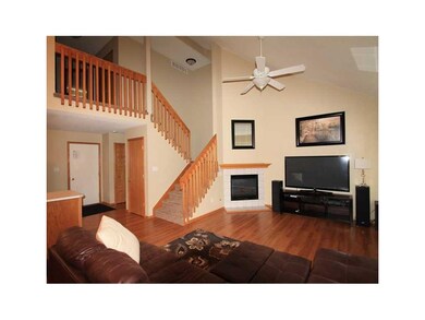 Great Room. Great Room with fireplace and laminate