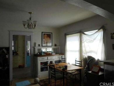 Dining area with built-in cabinet