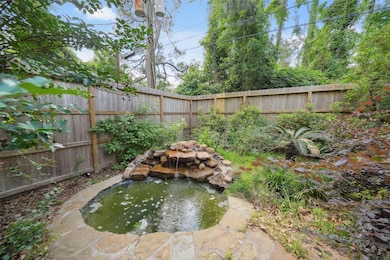 Pond with waterfall