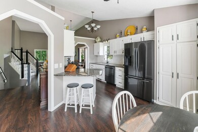 First look at the kitchen with breakfast bar. New appliances.