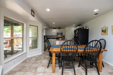 Looking into dining room & kitchen