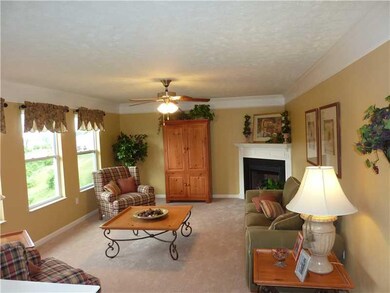 Family Room. Large family room with corner firepla