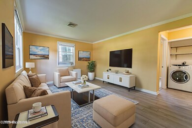 Living room virtually staged