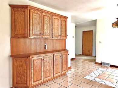 Oak buffet make for great storage and additional c