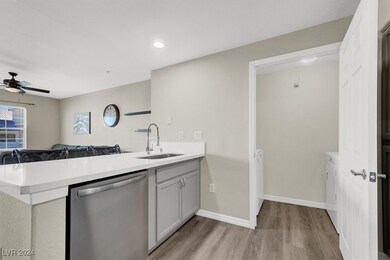 Laundry area with door