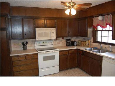 LARGE KITCHEN WITH TILE FLOORING, NEW COUNTERTOPS 
