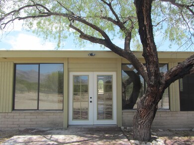 rear door to backyard