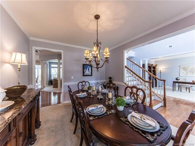Updated chandelier, crown & chair molding and new 