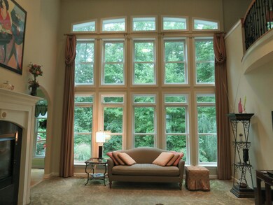 Wal of windows offers ravine views