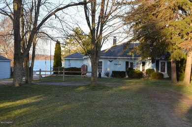 Front view with lake