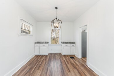 Dining room with built-in cabinets