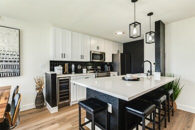 Designer finishes in this light and bright kitchen