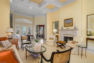 Living room with crown molding