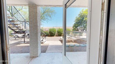 Looking out front door