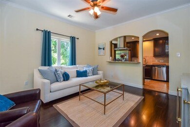 Unit A living area is light and bright. Features r