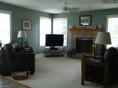 Family room with fireplace