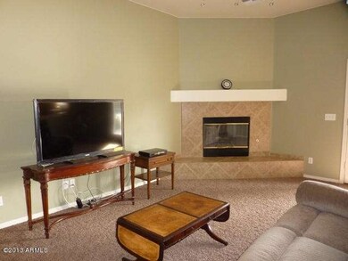 Cozy fireplace in family room