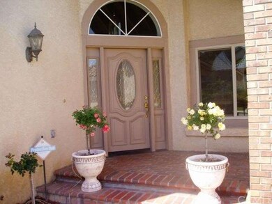 Front door and brick entry