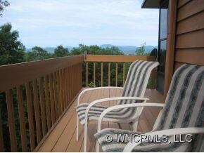 Upstairs deck with view