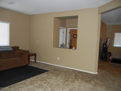 From the front room looking toward den