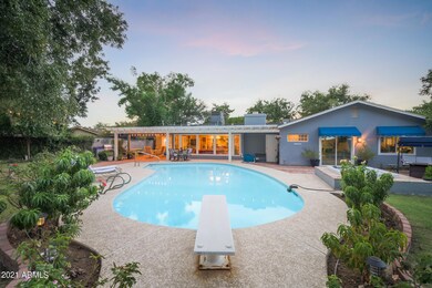 Pool looking back at house