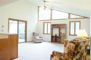 Stunning family room that opens out to the screene