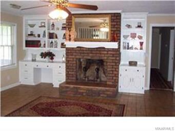The wood burning fireplace and built-ins, and this