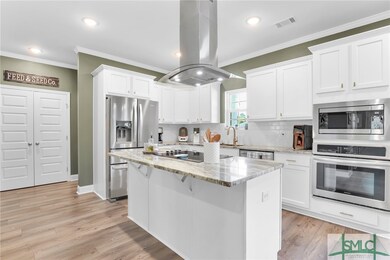 Kitchen Island with cooktop & hood vent
