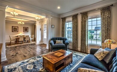 The living room and dining room are found adjacent