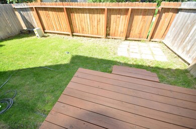 Deck and fenced yard