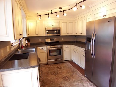Kitchen is 16 x 10 with eat in area.