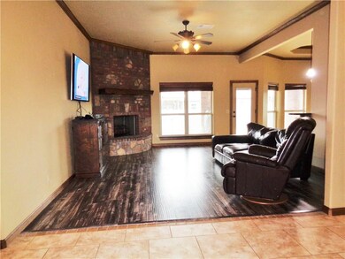 Updated wood flooring. Open floor plan.