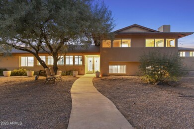 Front elevation at dusk