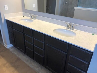 Owners bath double sink vanity