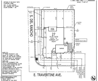 10727 E Travertine Ave-plot plan