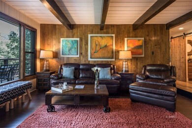 Living room with new wood flooring