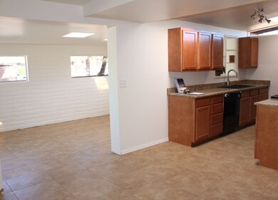 looking towards rec room from Kitchen