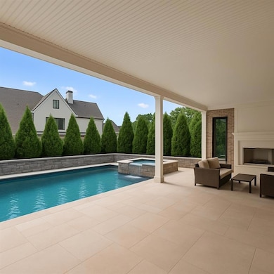 3D Rendering of backyard pool