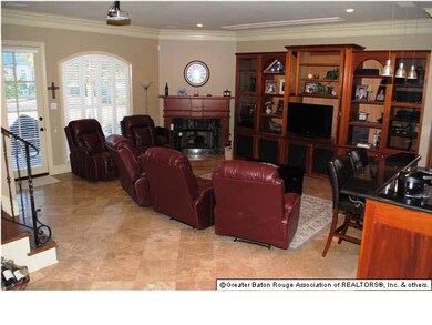 Living Room has Custom Built-ins
