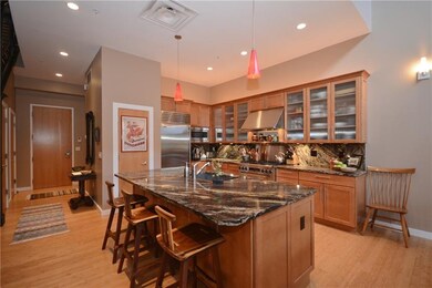 The 32 sq. ft. kitchen island, stainless steel app