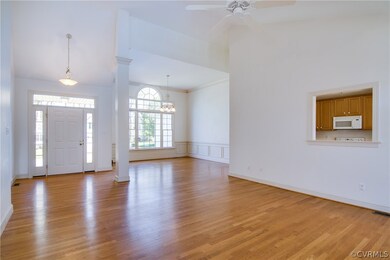 View from foyer, dining room, family room and into