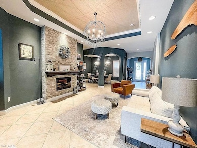 Community lobby with recessed lighting