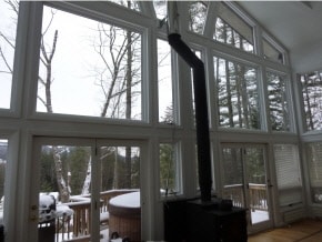 Living Area with Woodstove