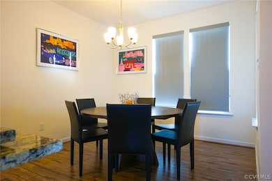 
Custom shades in dining room.