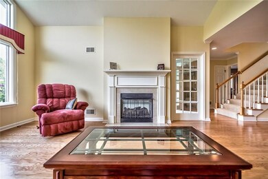 See thru fireplace shared with family room.