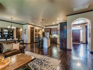 Open living, dining, and kitchen