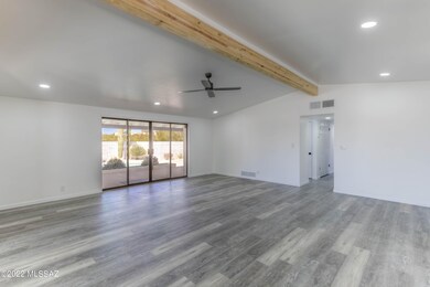 Open Living Room with Double Slider