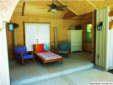 Inside of the pool house cabana