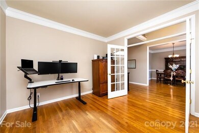 Main-level office with French doors